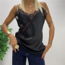 canotta effetto raso e pizzo see